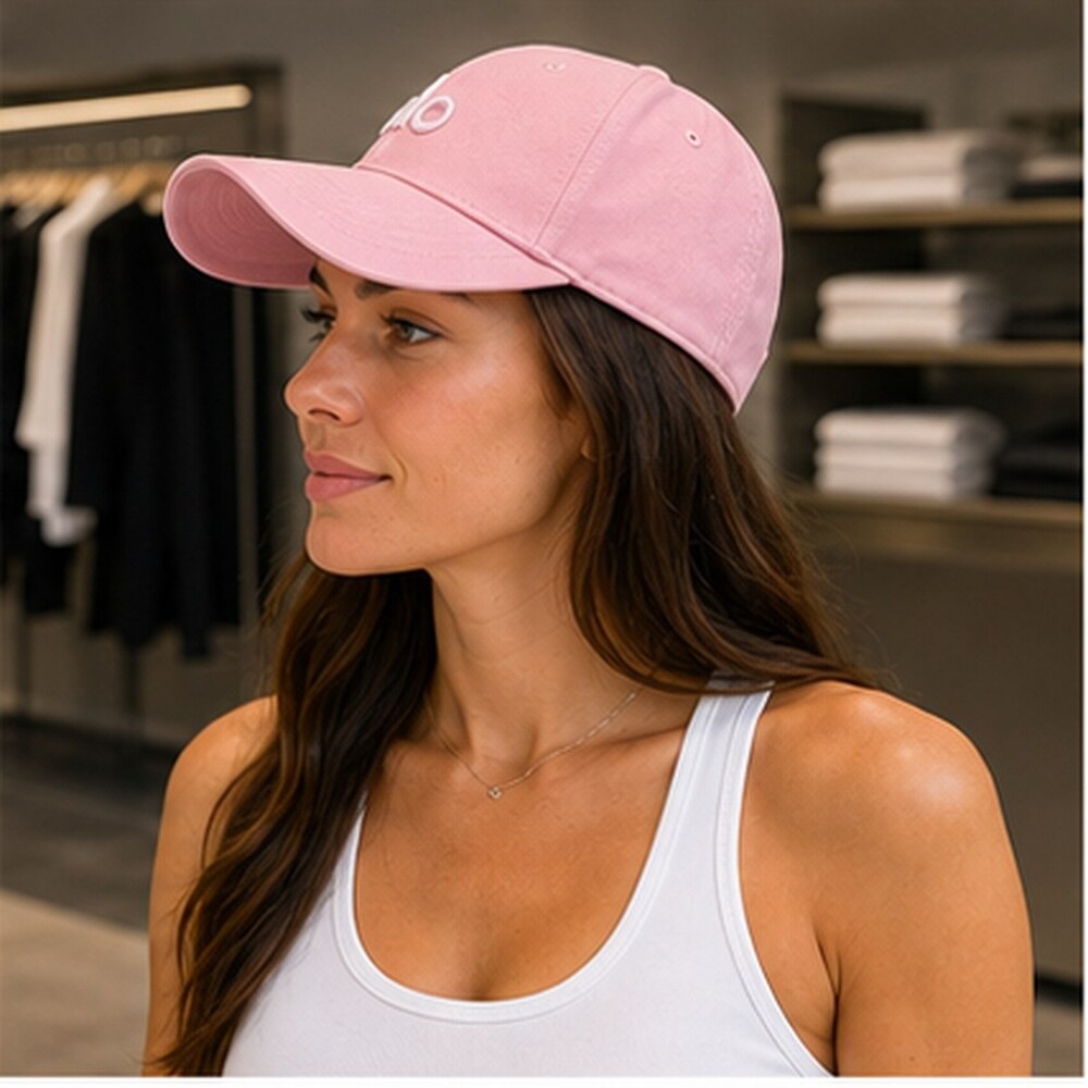 ALO Yoga Pink Gym Baseball Cap Hat Logo - Picture 8 of 8